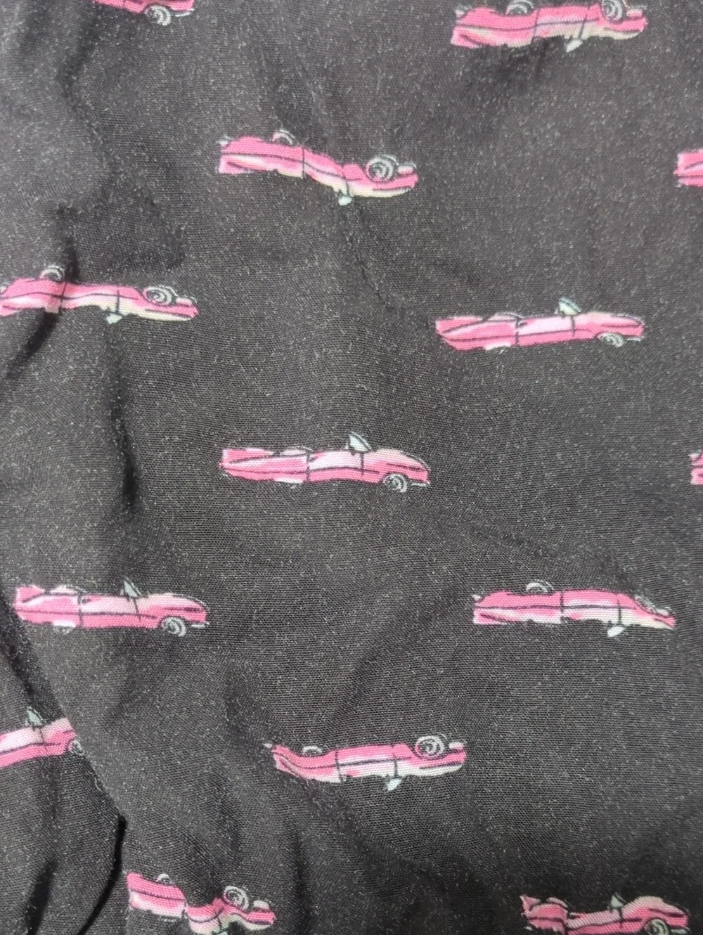 Kate Spade New York Black Pink Car Print Fit & Flare Dress Size 8